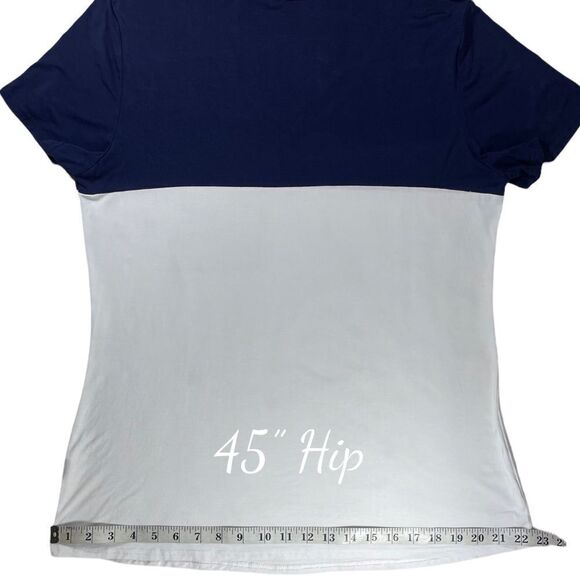 Amazon Faux Suede Pocket Color Block Tee Sz L - Picture 9 of 12